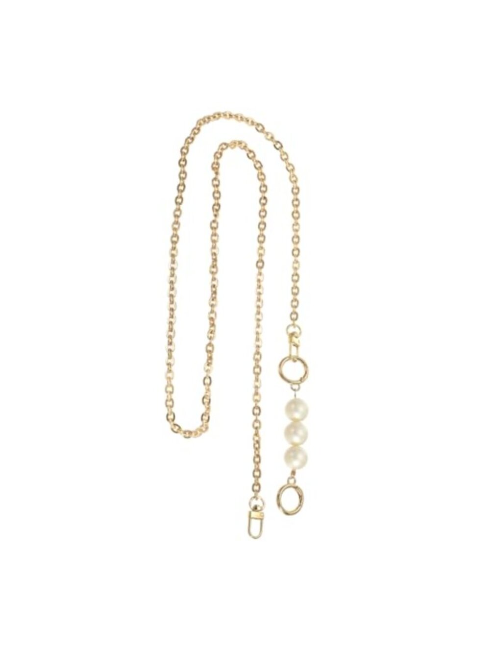 Imitation Pearl Bead Purse Chain Strap 51" Bag Handbag Clutch Replacement DIY